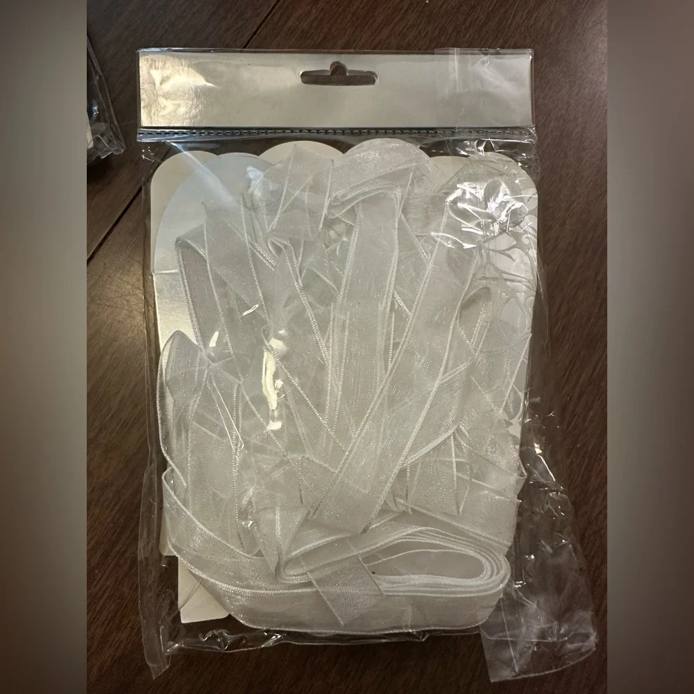 Elegant Plumeria Favor Boxes (2 pkgs of 12) - Silver and White